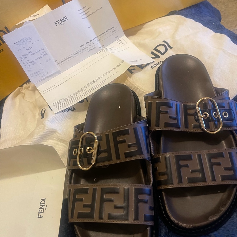 Worn Fendi Slides